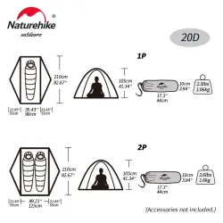 Tente NATUREHIKE Tagar : camping ultraléger, compact et durable